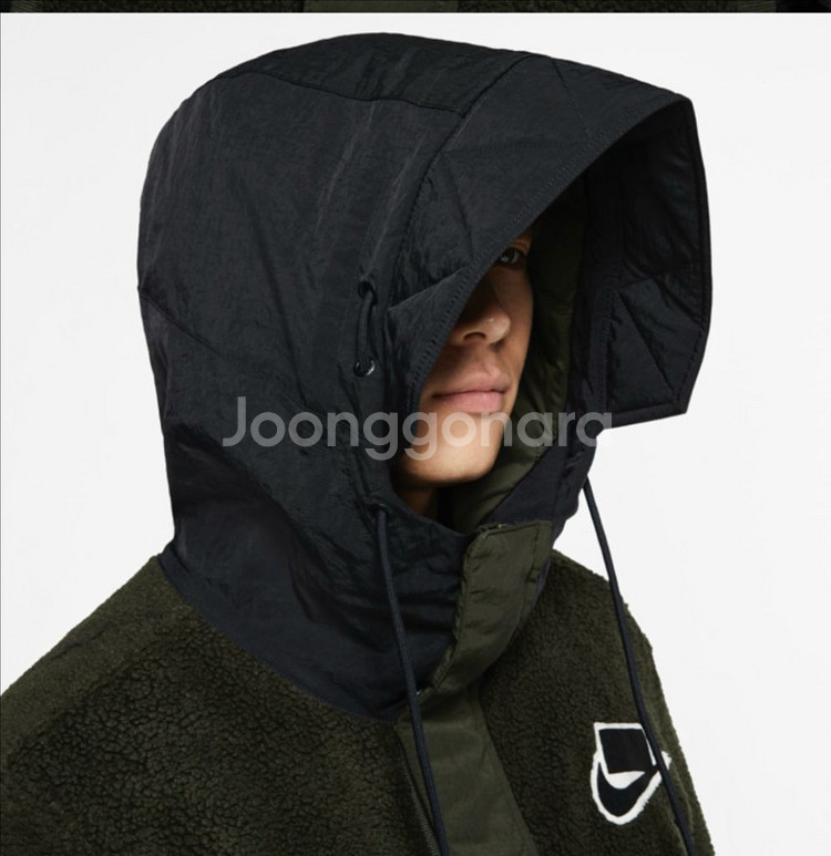 상태최상 나이키 쉐르파 합성필 롱 후리스경량패딩 코트--2