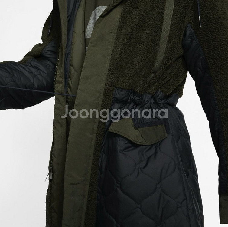 상태최상 나이키 쉐르파 합성필 롱 후리스경량패딩 코트--3