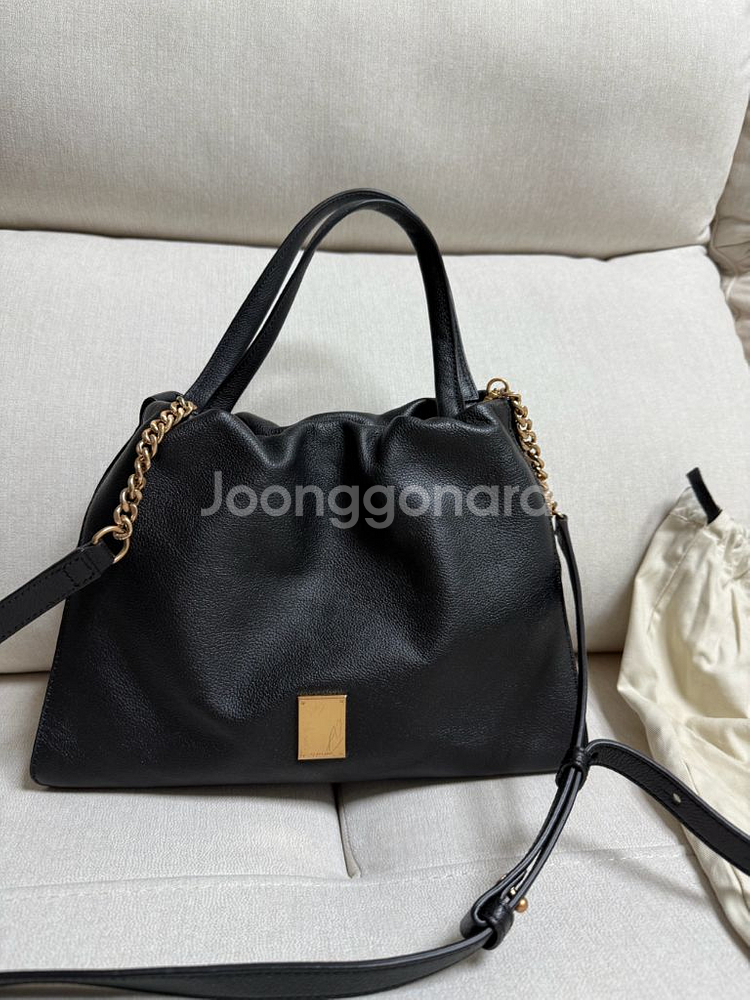 쿠론 소가죽 토트 크로스백--0