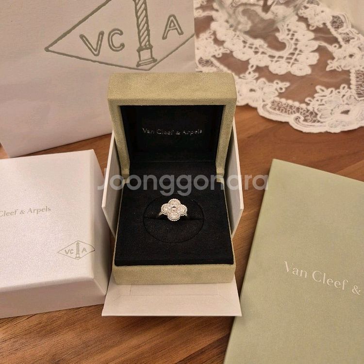 반클리프 빈티지 다이아 알함브라 링 반지 (52호)--2