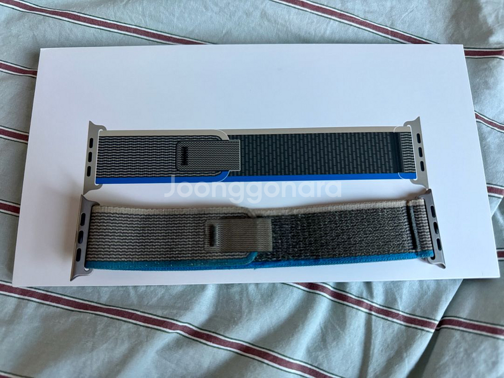 애플워치 울트라 트레일 루프 밴드 49mm 블루 & 그--0