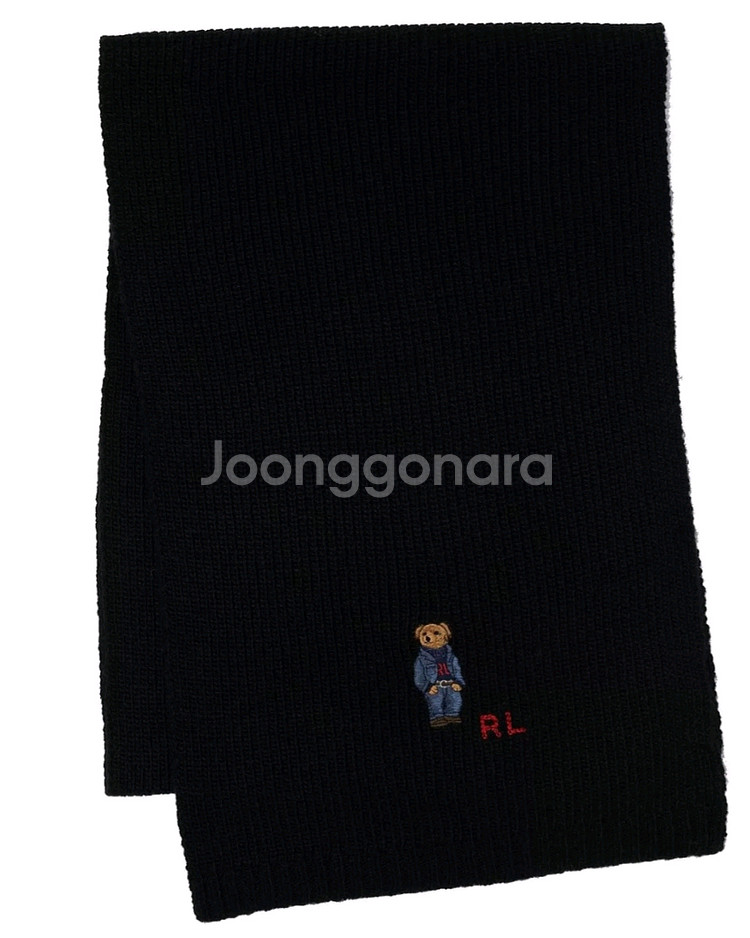 폴로베어 목도리 블랙--0