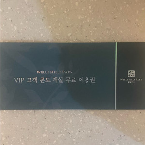 웰리힐리파크 숙박권