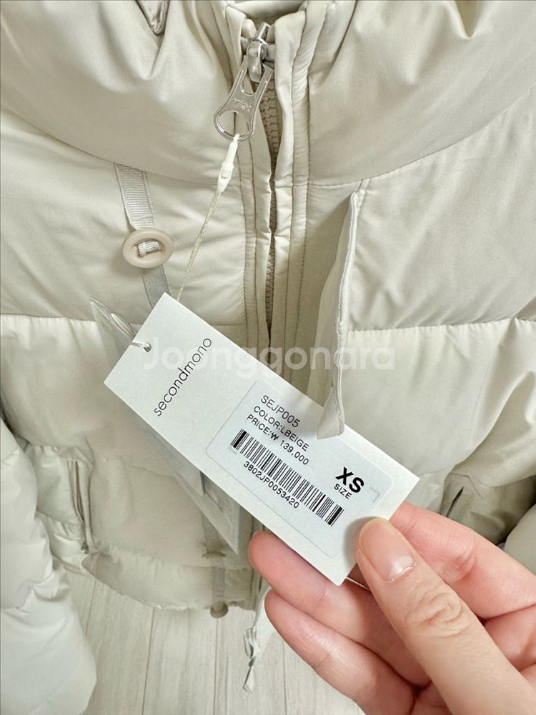 새상품) 세컨모놀로그 여성 패딩점퍼(정가13만원)--5