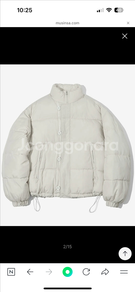 새상품) 세컨모놀로그 여성 패딩점퍼(정가13만원)--1