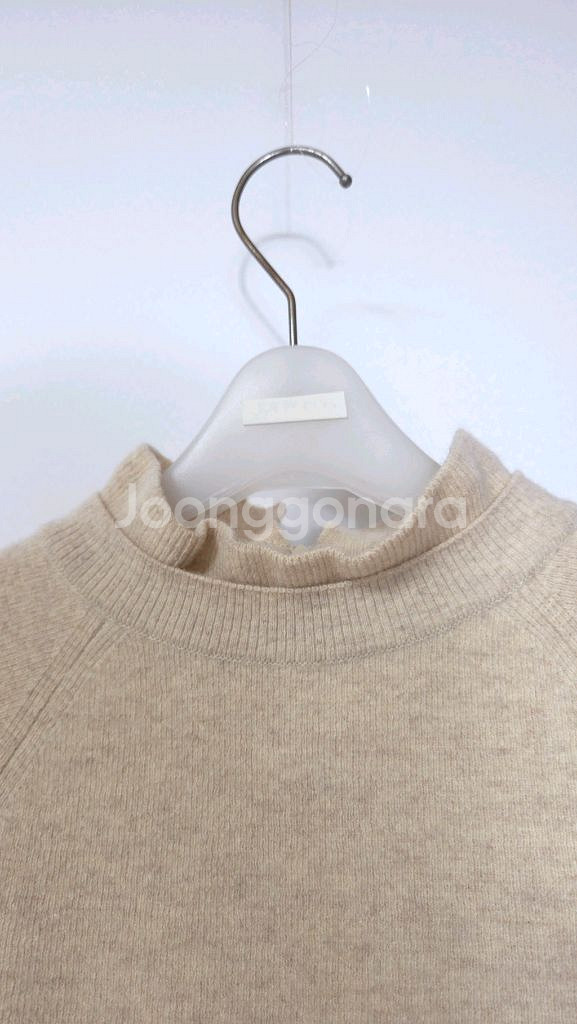 한섬 마인 니트 배색 언밸런스 체크 원피스 44~55--1