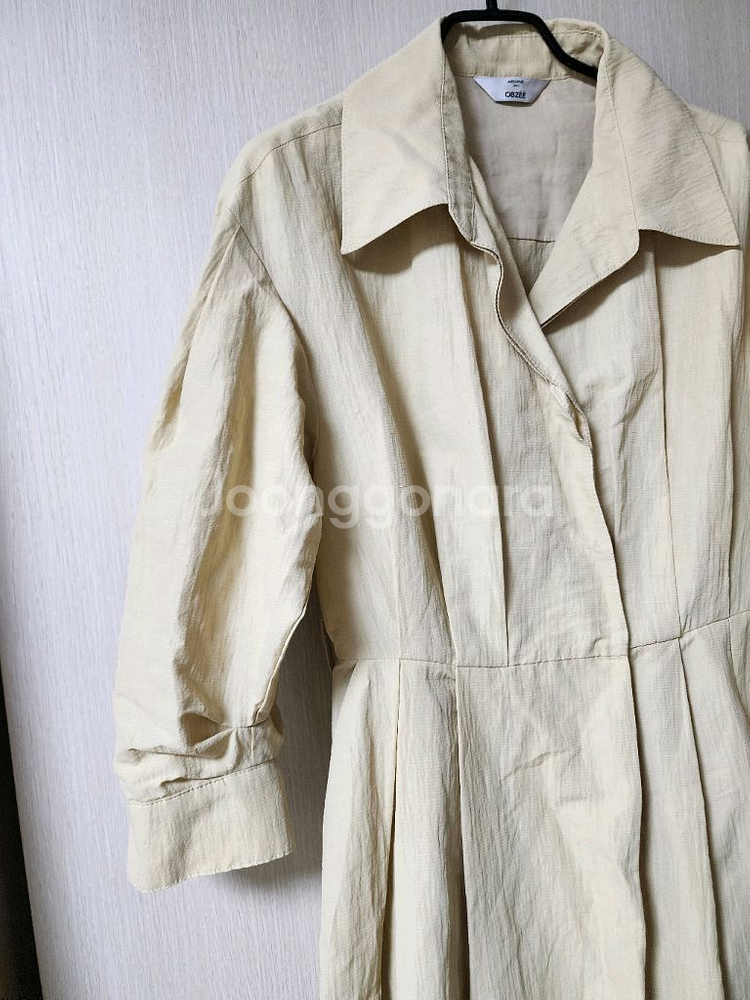 한섬 오브제 린넨 블렌드 롱원피스 드레스 55 (22년--4