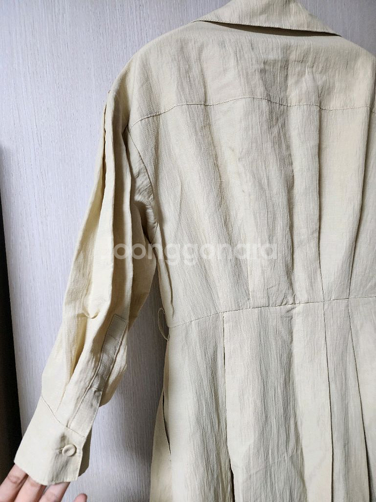 한섬 오브제 린넨 블렌드 롱원피스 드레스 55 (22년--5