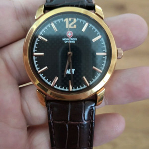 스위스 몽크로스 남성 가죽시계