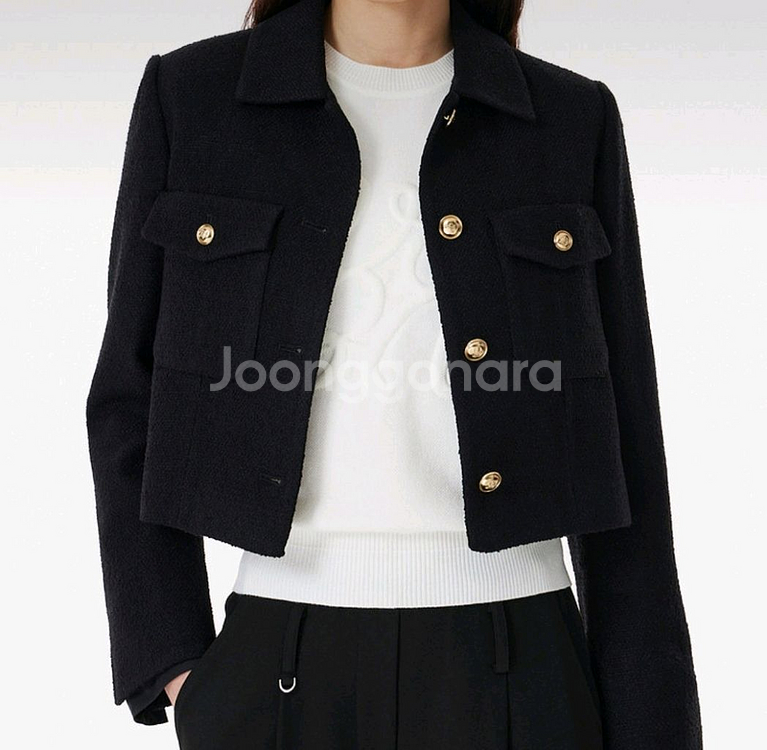 보브 트위드자켓--1