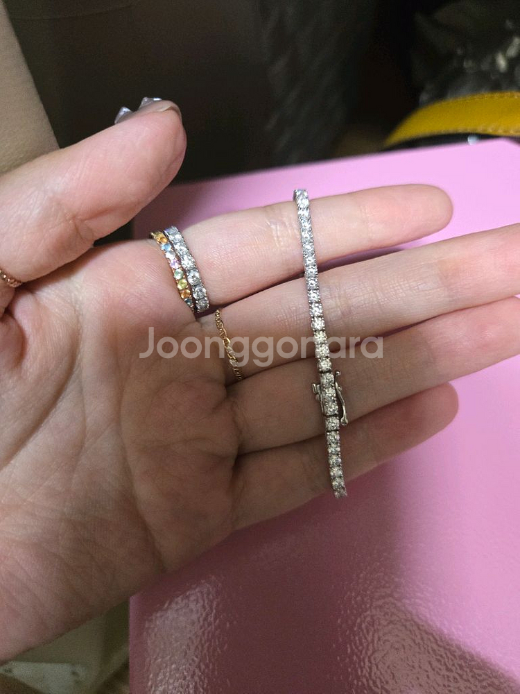 14k 모이사테니스팔찌 주말만95만--1