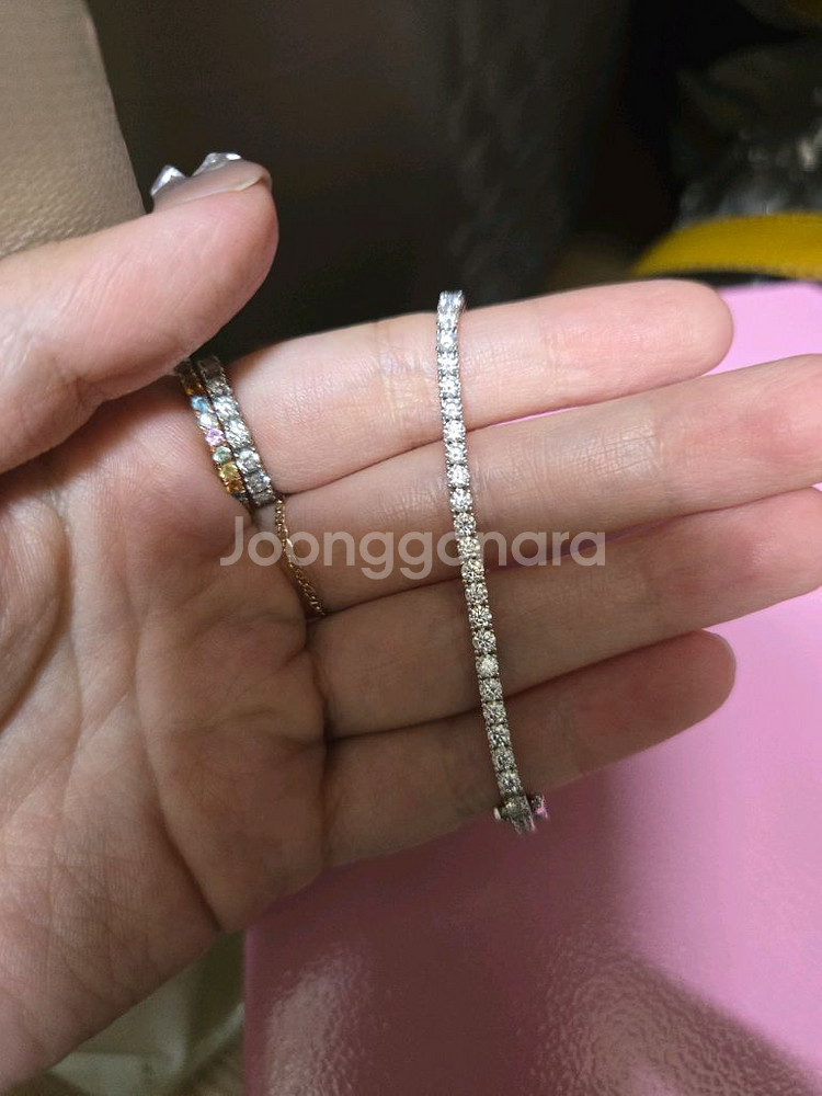 14k 모이사테니스팔찌 주말만95만--0