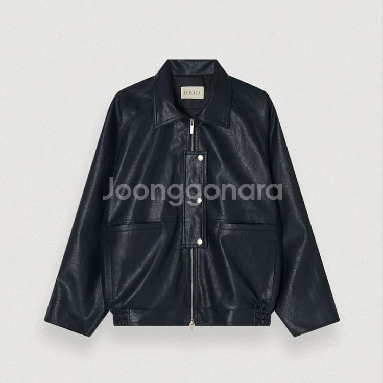 포에토 레더자켓 네이비--1