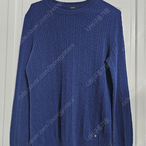 헤지스 21년 캐시미어 하단로고 케이블 꽈배기 풀오버