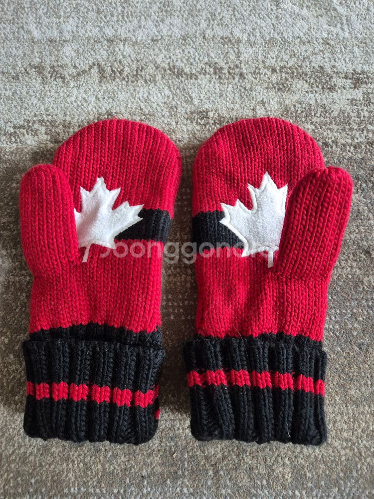 캐나다 따뜻한 니트 벙어리 장갑2세트--1