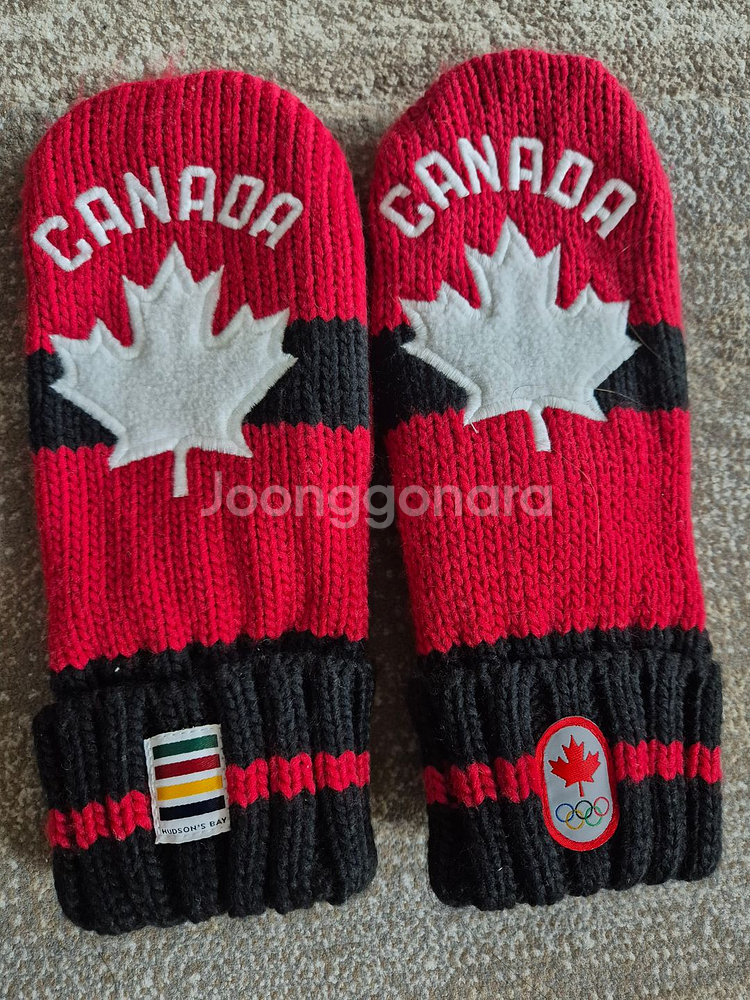 캐나다 따뜻한 니트 벙어리 장갑2세트--2