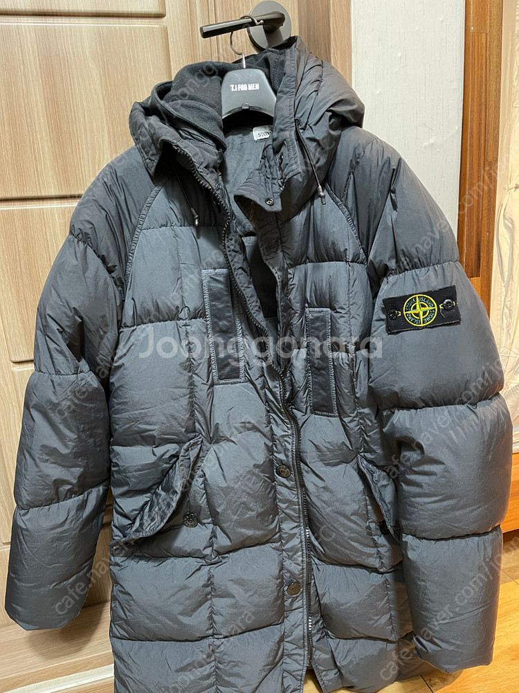 스톤아일랜드 크랭클랩스 롱패딩 19FW 한글탭 차콜--0