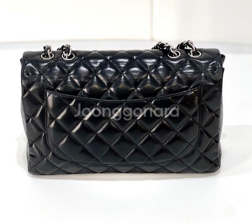 샤넬 클래식 램스킨 라지 점보 은장--2