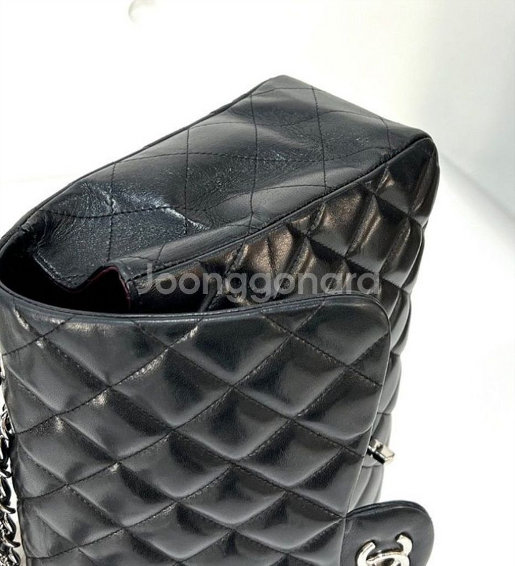 샤넬 클래식 램스킨 라지 점보 은장--5