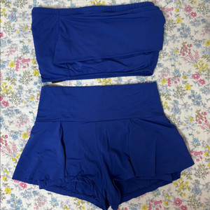 켈리스포츠 폴웨어 린탑 크림쇼츠 세트