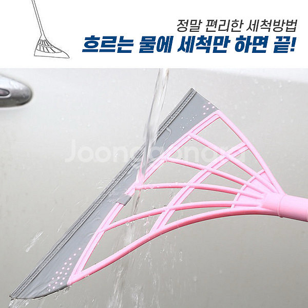 [새상품] 3in1 실리콘 매직 빗자루 핑크 싹쓰리비--2