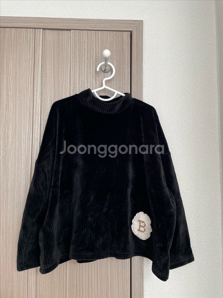 키즈 BIEN A BIEN 벨벳 상의 블랙 L--0