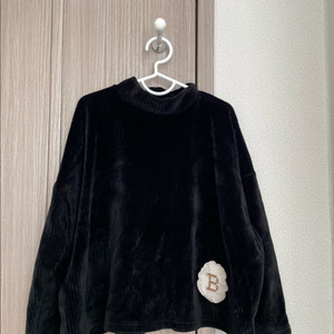 키즈 BIEN A BIEN 벨벳 상의 블랙 L