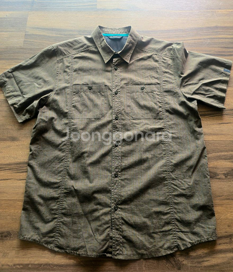 아크테릭스(Arcteryx) 코튼 체크 반팔 셔츠 XL--0
