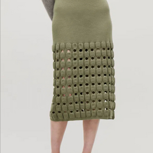 코스 컷아웃 니트 스커트