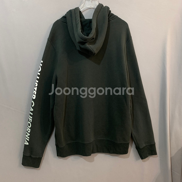 XL 홀리스터 레터링 프린팅 오버핏 기모 후드티--1