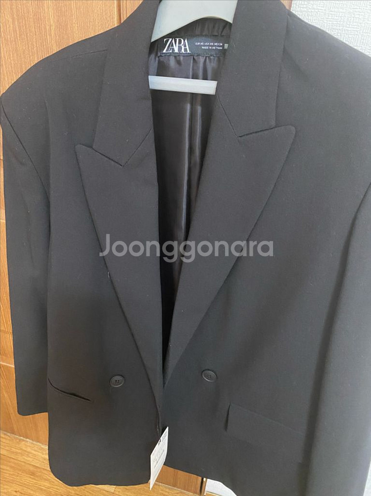 자라 오버사이즈드 블레이저 블랙 xs 새제품--7