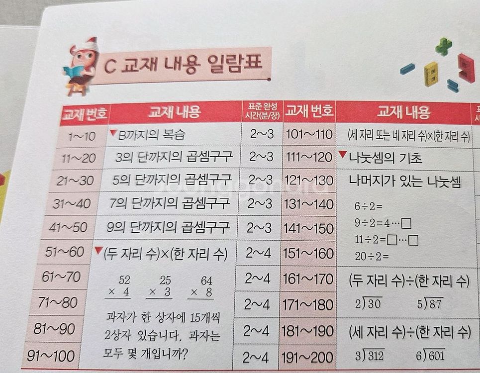 구몬 연산 B/C 단계--2