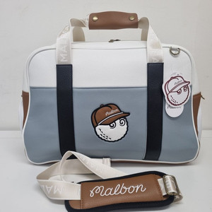 말본 컬러블록 보스턴백 (다크민트)