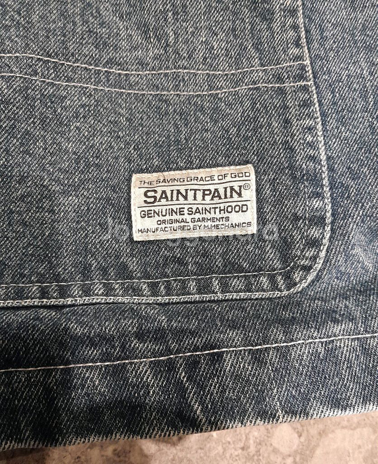 세인트페인 양모 데님워크 자켓 (L)--5