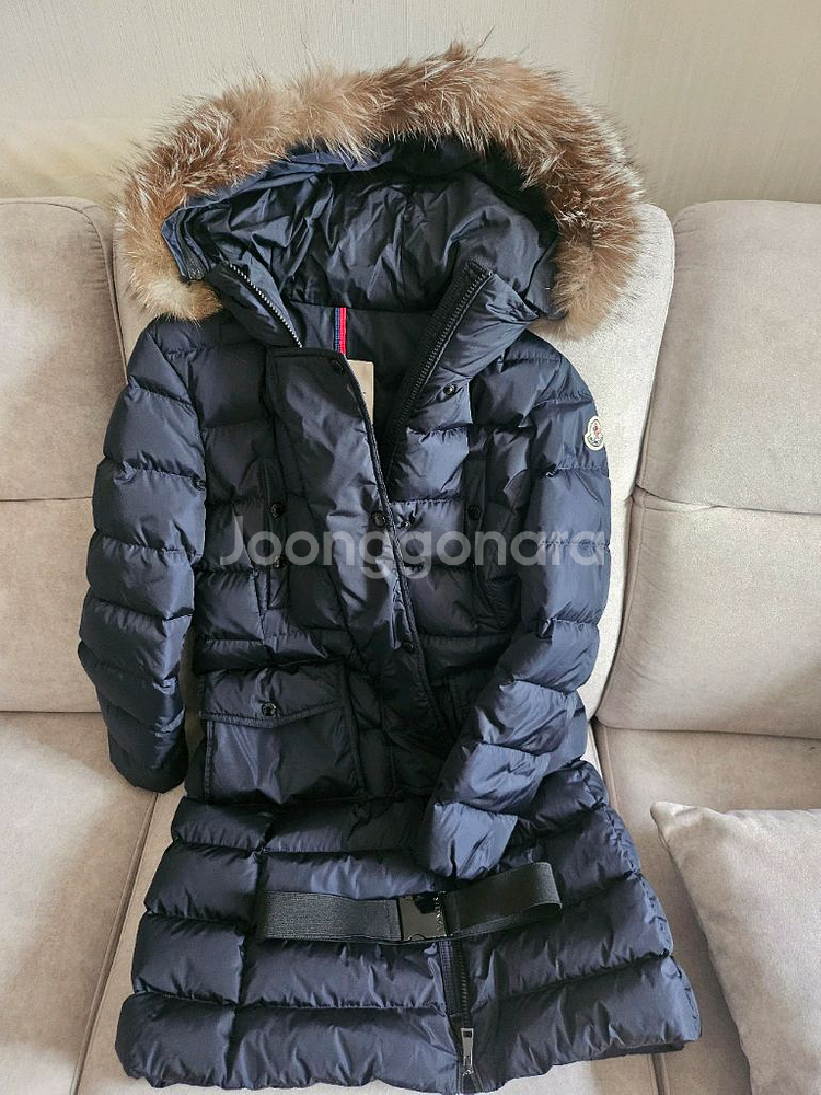 몽클레어 클로에 롱패딩 네이비 국내백화점 택 정품--0