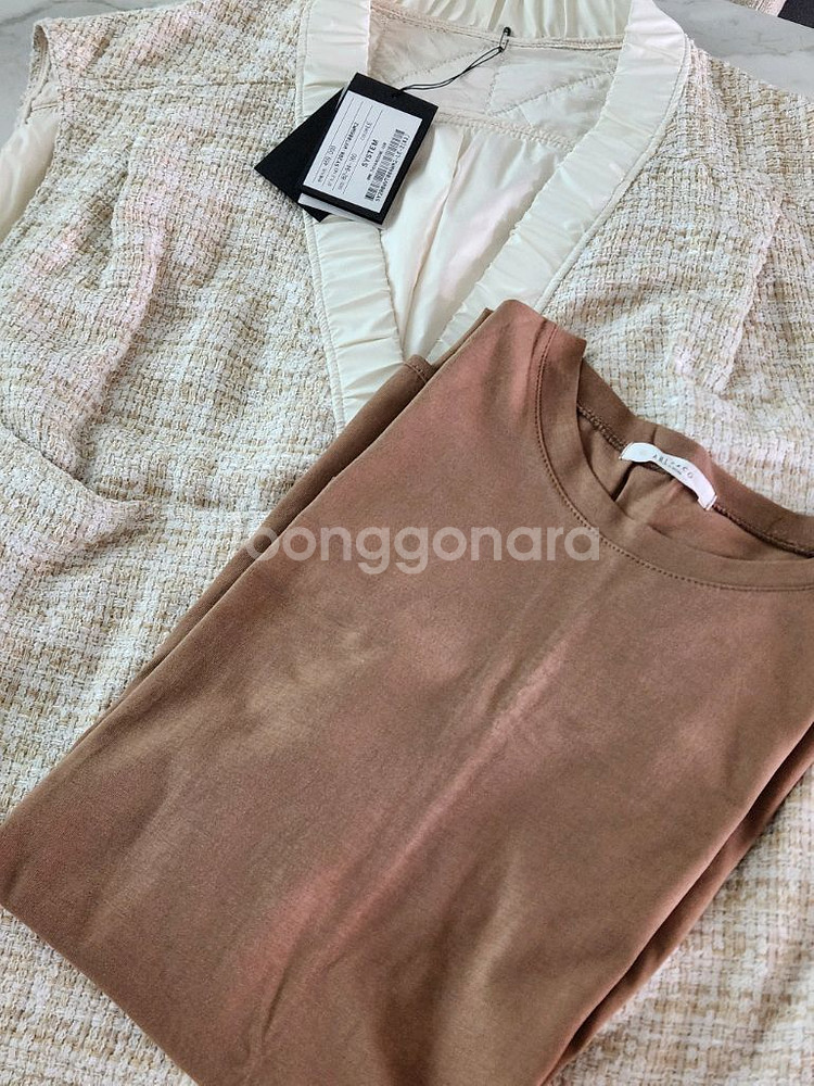 (새상품) system 시스템 레더 베스트+ 티셔츠--8