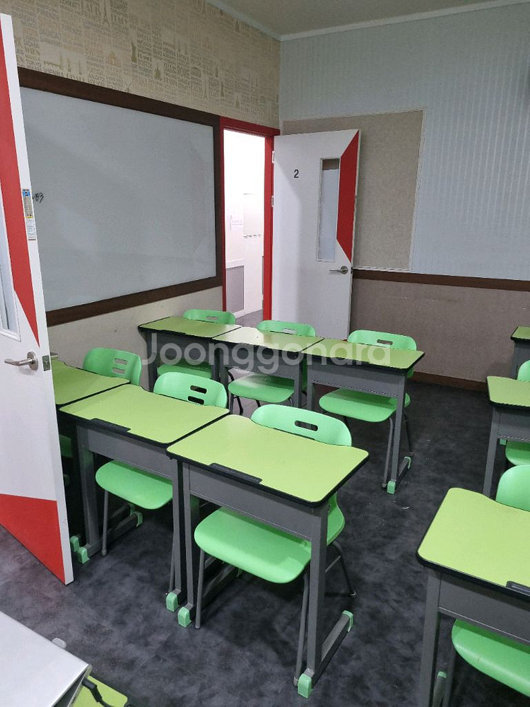 그린 학원용 책걸상 세트--0