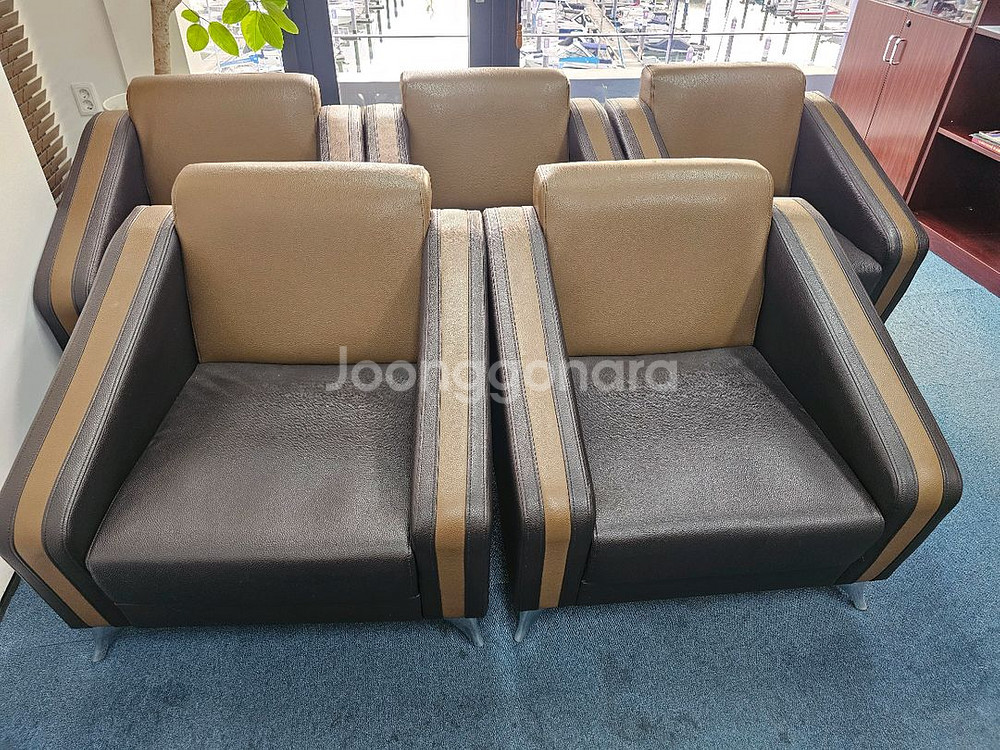 투톤 쇼파 사무용소파 세트가격입니다 중고--1