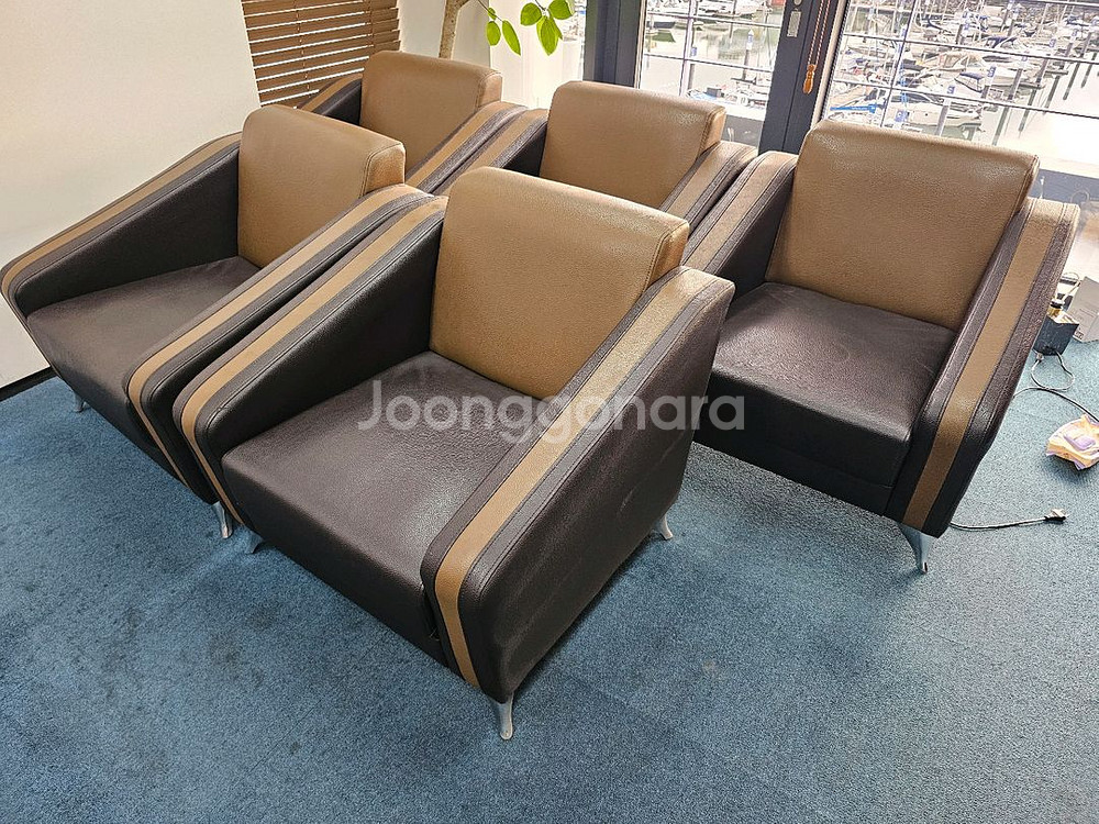 투톤 쇼파 사무용소파 세트가격입니다 중고--0
