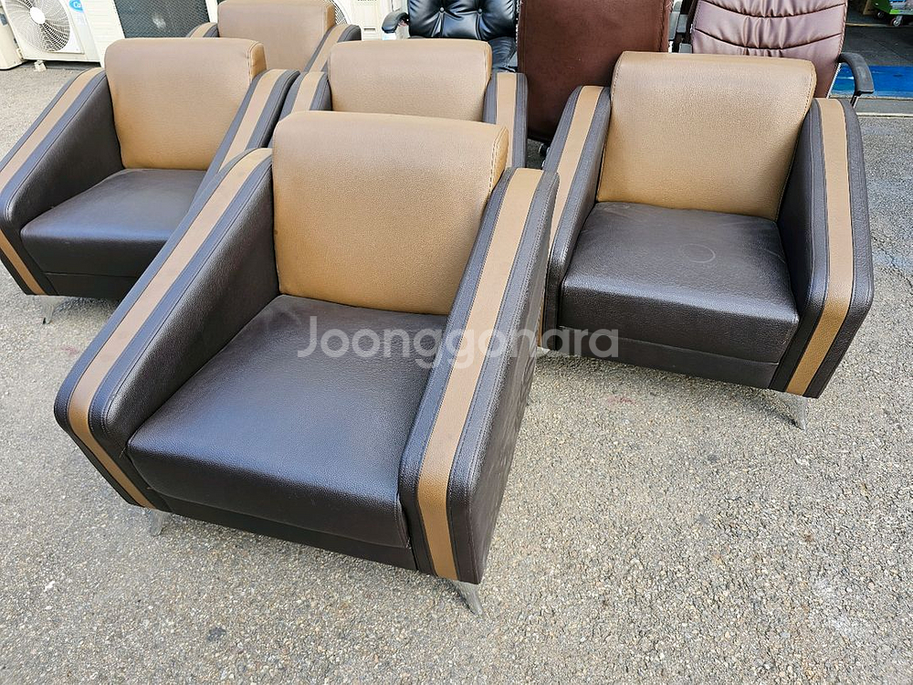 투톤 쇼파 사무용소파 세트가격입니다 중고--3