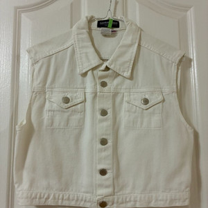 아메리칸어패럴 화이트 데님 베스트