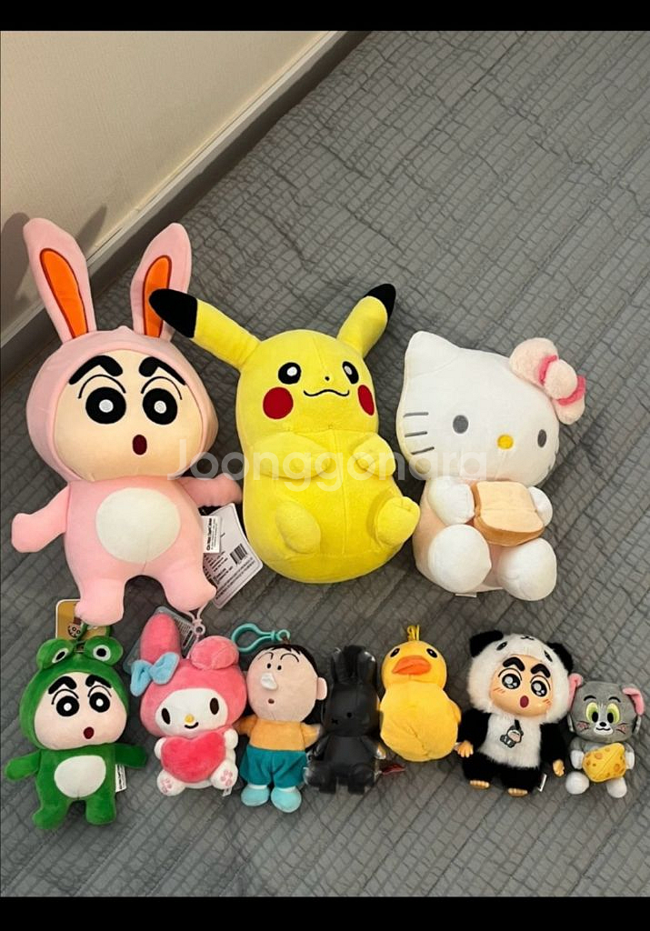 인형 9개 묶음 판매(짱부부,짱구,키티 등)--0