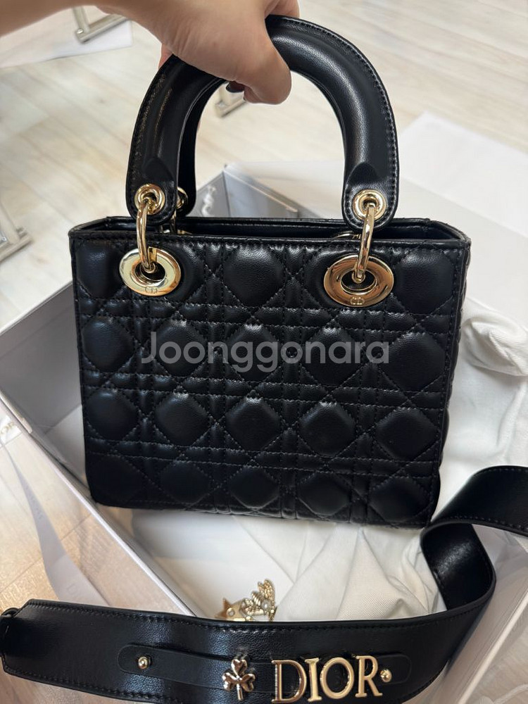 디올 레이디백 스몰 블랙--2