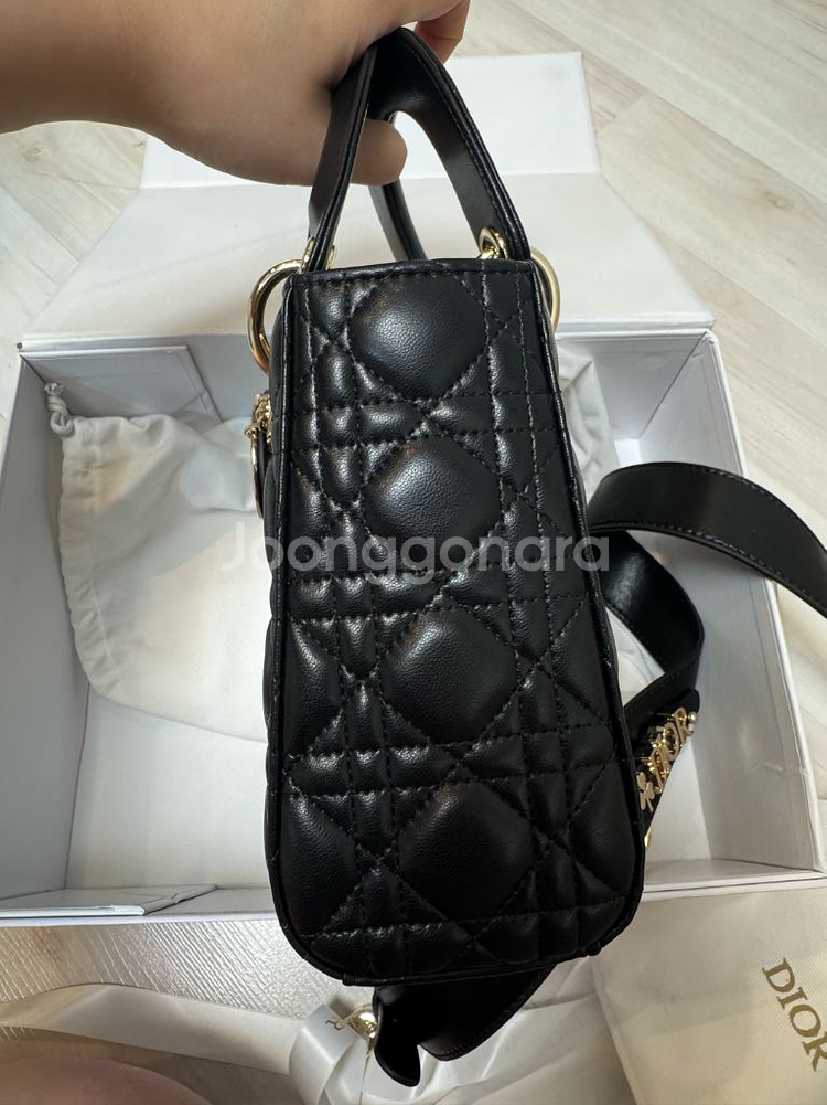 디올 레이디백 스몰 블랙--4