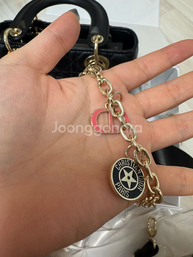 디올 레이디백 스몰 블랙--7