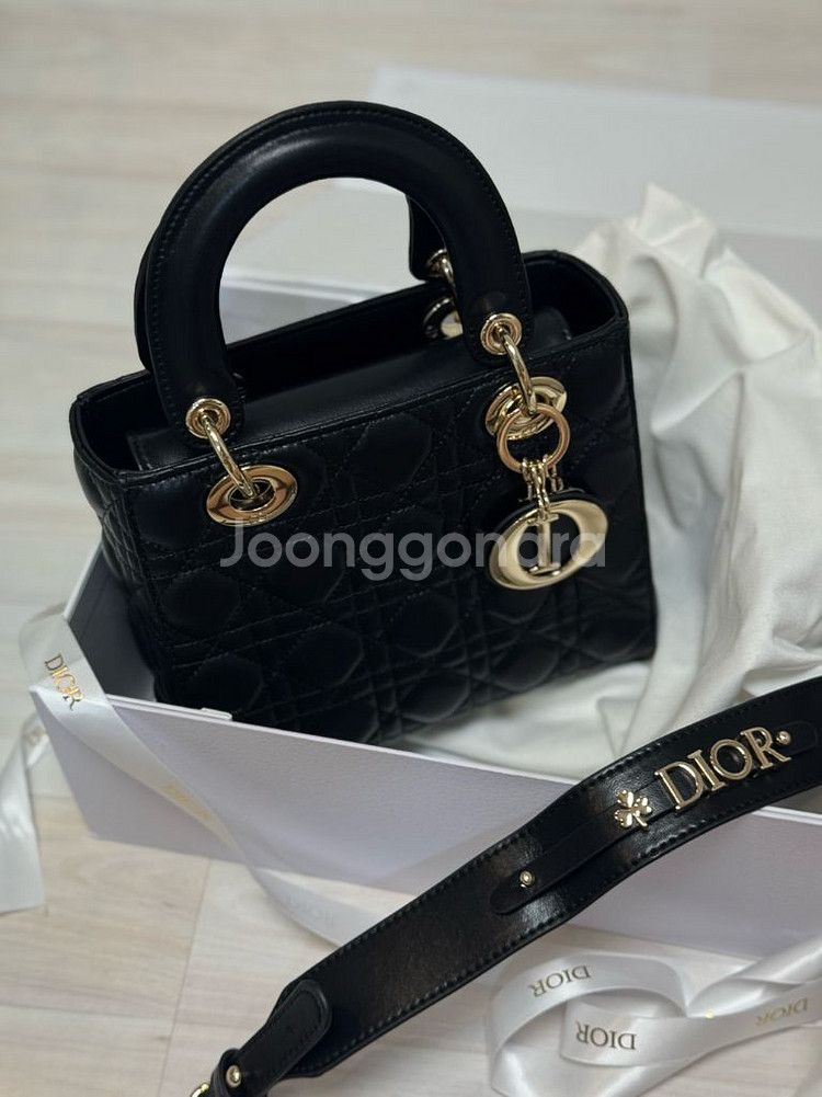 디올 레이디백 스몰 블랙--8