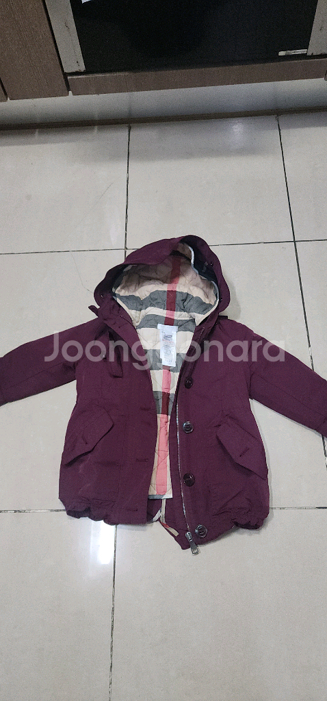 버버리 키즈 야상 누빔내피 포함 2y--1