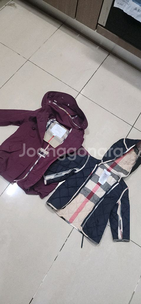 버버리 키즈 야상 누빔내피 포함 2y--0