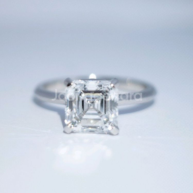 2캐럿 IGI D~E컬러 IF등급 애셔컷 랩다이아 반지--0