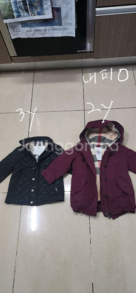 버버리 키즈 퀼팅자켓 3y / 키즈야상 2y--1